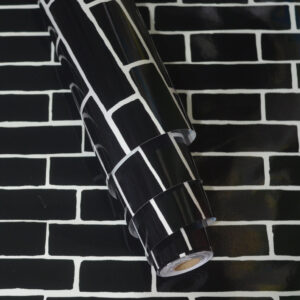 Ladrillo Negro | Papel Pvc Autoadhesivo