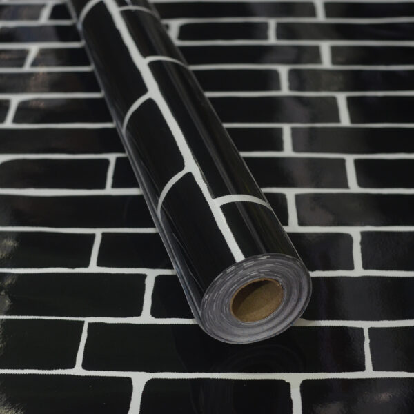 Ladrillo Negro | Papel Pvc Autoadhesivo - Image 2