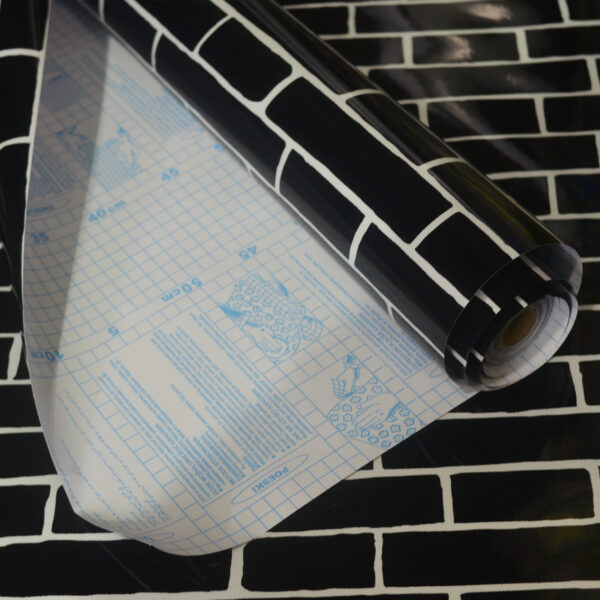 Ladrillo Negro | Papel Pvc Autoadhesivo - Image 5